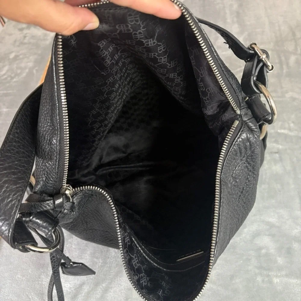 Banana Republic Braided Horse bit Black Leather Hobo bag Heritage Riding Caryall